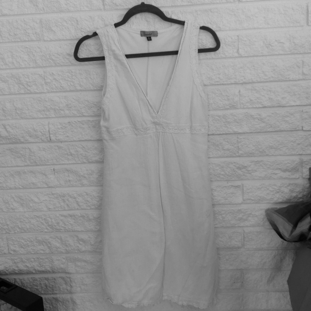 White Stretch Cotton Dress